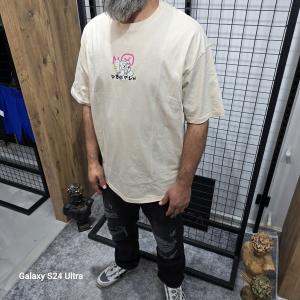 Bej (Kaws) Baskılı T-Shirt