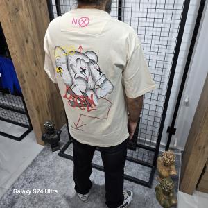 Bej (Kaws) Baskılı T-Shirt