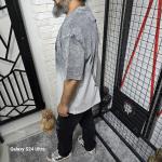 Gri (Life İn The Depths) Baskılı Yıkamalı Kumaş T-Shirt