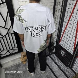 Beyaz Paradise Lost Baskılı T-Shirt