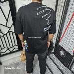 Siyah IWSS Baskılı T-Shirt