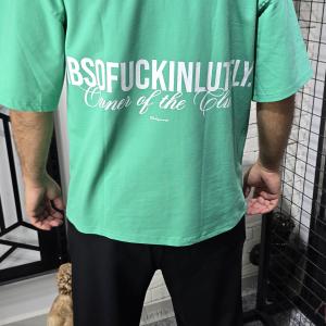 Yeşil (Absofuckinlutely) Yazı Baskılı T-Shirt