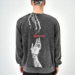 Unification Baskılı Oversize Yıkamalı Sweatshirt RK-101486