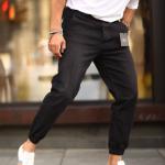 Siyah Lastik Paça Oversize Jean WK-101558