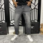 Yıkamalı Koyu Gri Boyfriend Kalıp Kot Pantolon W.K-101299